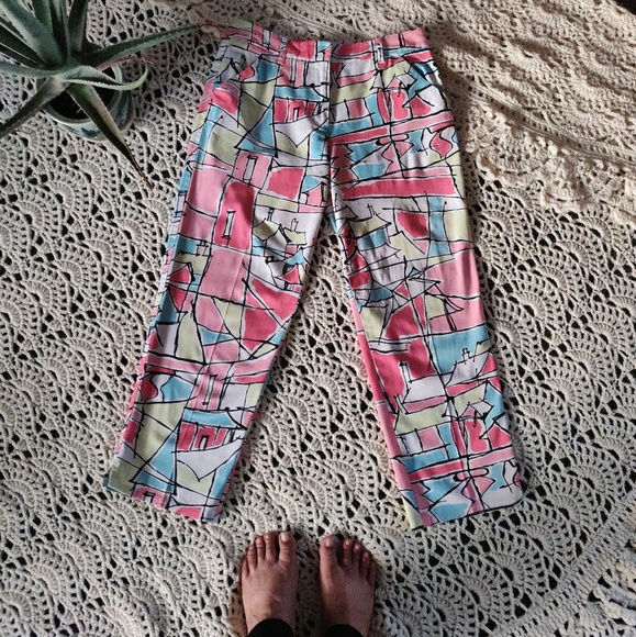 Talbots Town Printed Slacks Size 4 - Picture 1 of 6